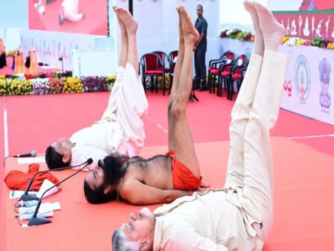 Yoga centres to be set up in all villages announces CM Chandrababu Naidu Yoga centres to be set up in all villages announces CM Chandrababu Naidu