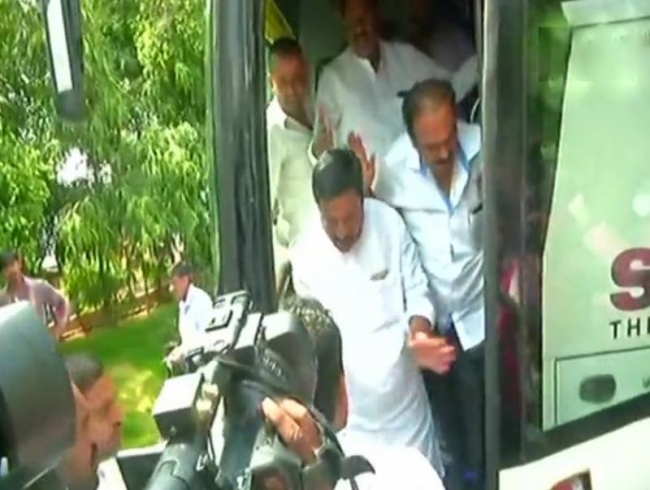 After flight plan fails, 3 buses ferry Karnataka lawmakers to Hyderabad