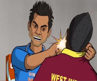 Watch: Virat Kohli loses his cool in India vs West Indies ‘Mauka Mauka’ spoof