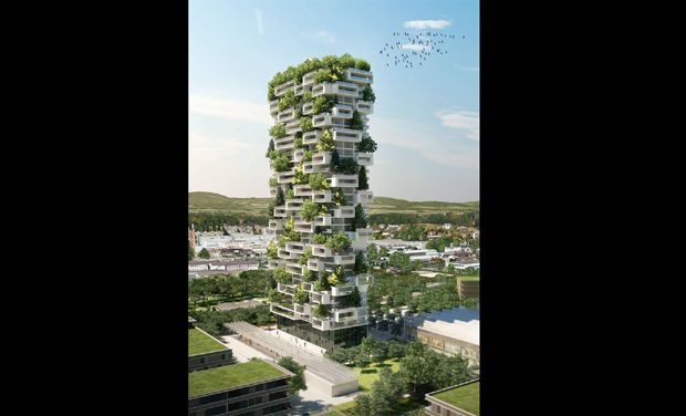 384ft-tall apartment tower to be world’s first building covered in evergreen trees