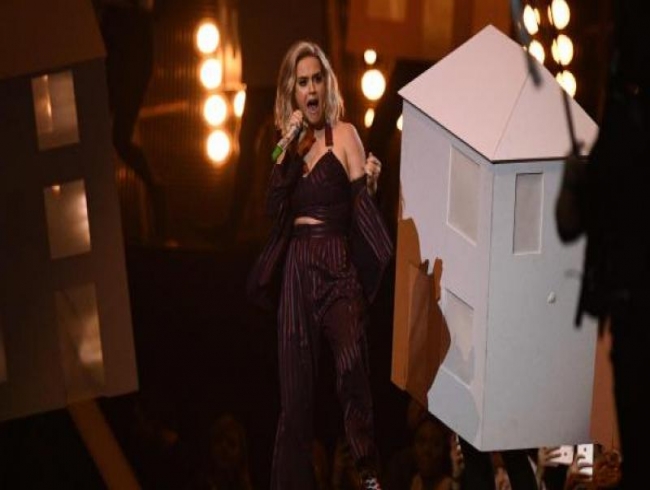 Katy Perry takes dig at Trump, Theresa May during Brit Awards performance