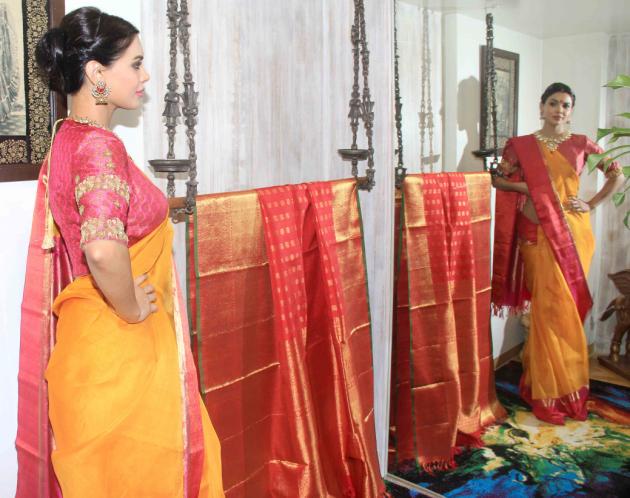 Sara Loren dazzles in a sari