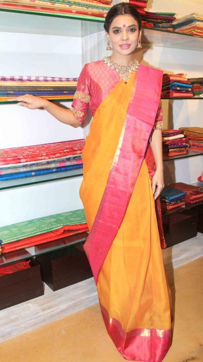Sara Loren dazzles in a sari
